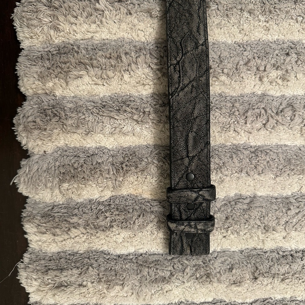 1.5” Straight Genuine Grey Elephant Skin Belt